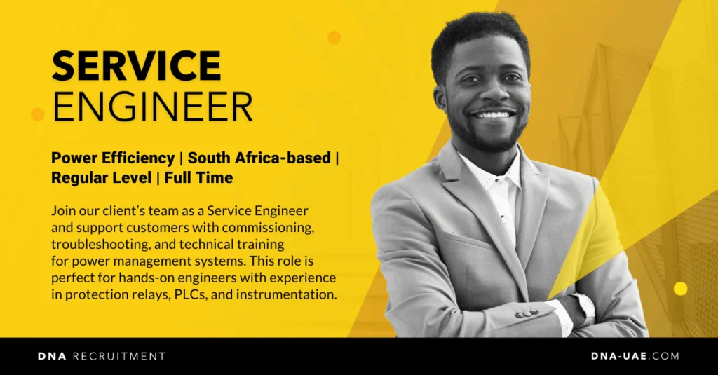 Service Engineer - South Africa - DNA Recruitment